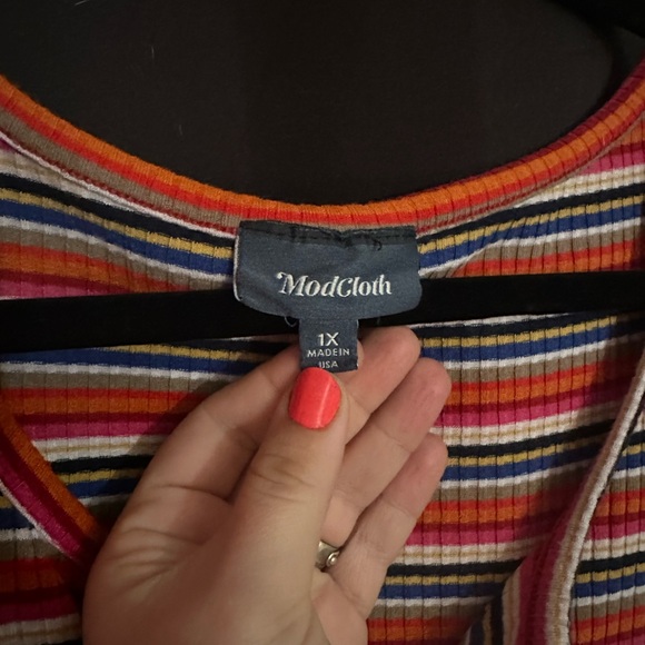 ModCloth Striped Ribbed Tank Top - Picture 4 of 4